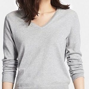 cashmere blend gray sweater nwt uniqlo v-neck